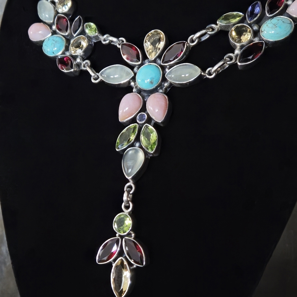 NICKY BUTLER RAJ LIMITED EDITION 925 Sterling Silver Designer Necklace Turquoise - Picture 5 of 16